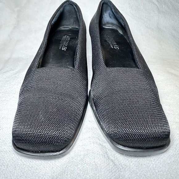 Aerosoles Love Pump Women's Black Block Heeled Knit Fabric Shoe‎ Size 7 - Picture 6 of 8